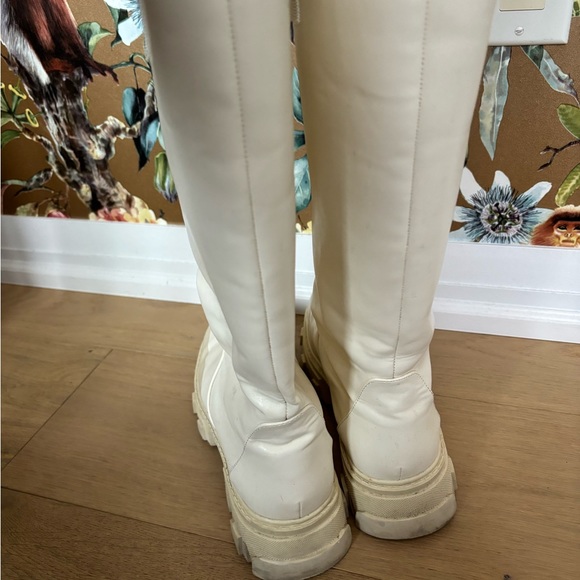 Public desire chunky rubber boots off white cream color - Picture 3 of 4